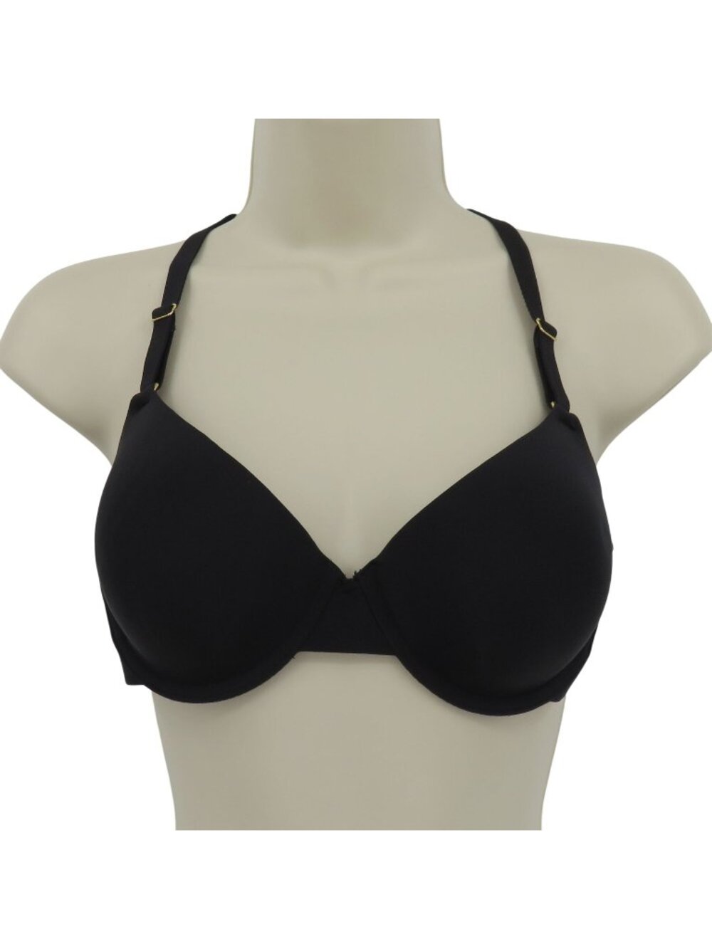 Lively 34C Bra Style 0321 Black Underwire Lined Adjustable Straps Lace Accent